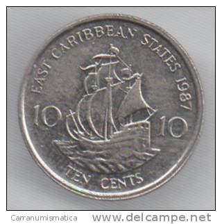 EAST CARIBBEAN STATES 10 CENTS 1987 - Caraibi Orientali (Stati Dei)
