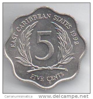 EAST CARIBBEAN STATES 5 CENTS 1992 - Caribe Oriental (Estados Del)