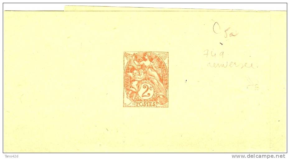 LSAU5 - FRANCE BJ BLANC 2c DATE 749 RENVERSEE NEUVE - Bandes Pour Journaux