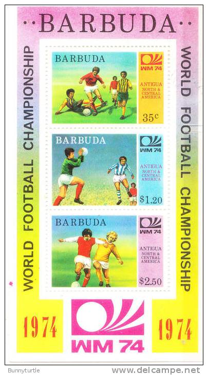 Barbuda 1974 World Soccer Championship S/S MNH - Barbuda (...-1981)