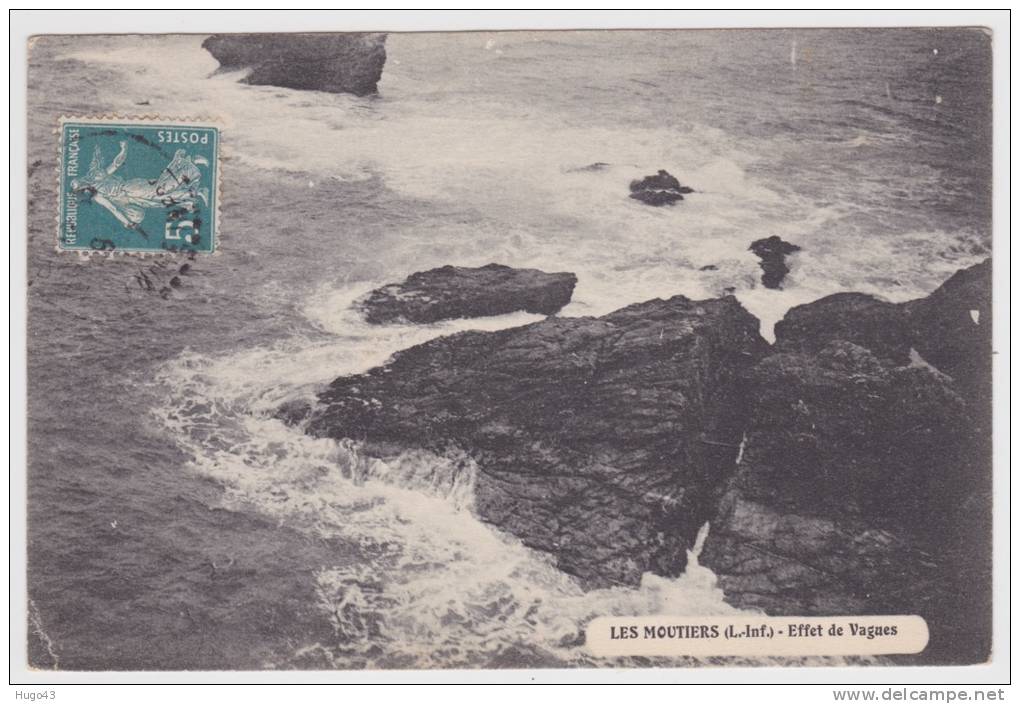 LES MOUTIERS EN 1912 - EFFETS DE VAGUES - PETIT PLIS D' ANGLE EN BAS A GAUCHE - Les Moutiers-en-Retz