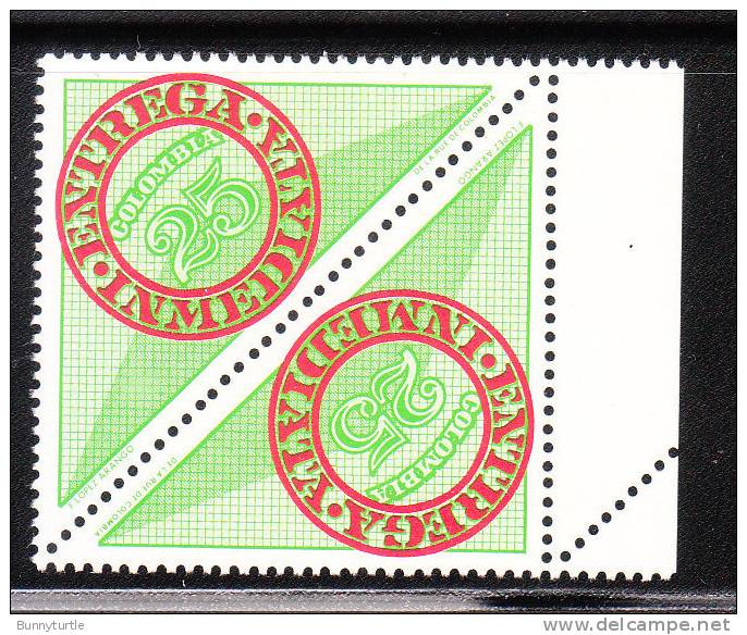 Colombia 1987 Special Delivery Satmps 2 Scans MNH - Colombia