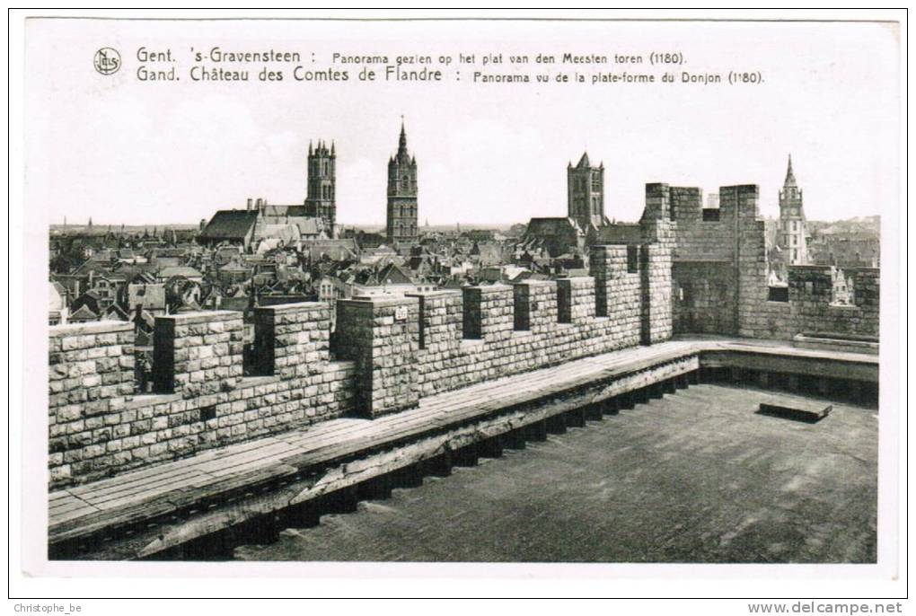 Gent, Gand, ´s Gravensteen, Panorama Gezien Op Het Plat Van Den Meesten Toren (pk8568) - Gent