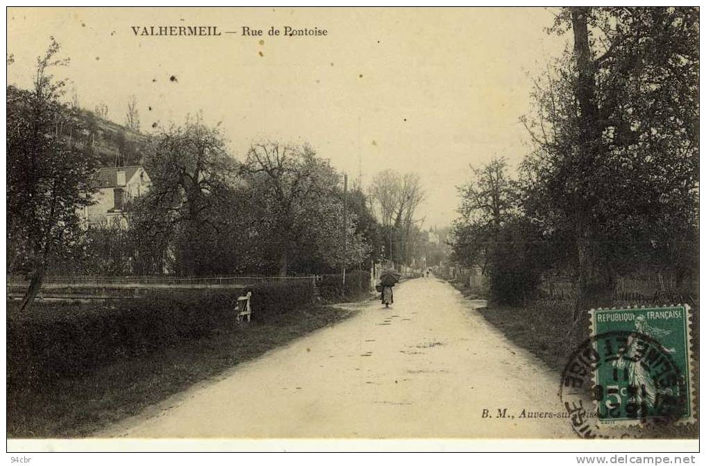 CPA (95)    VALHERMEIL Rue De Pontoise - Auvers Sur Oise