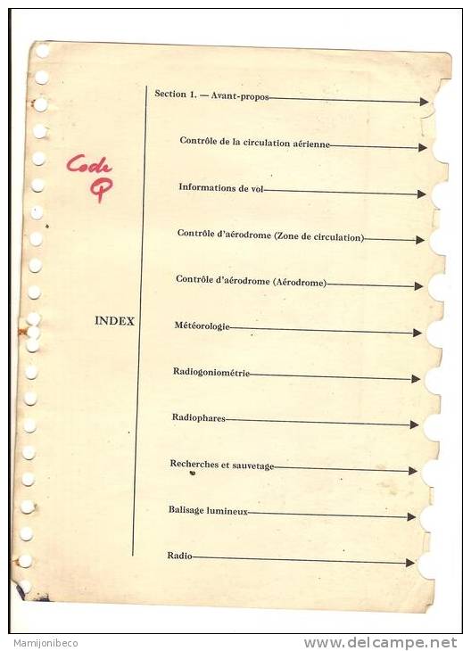 AIR FRANCE Manuel Comprenant OACI Ref Doc 6100-COM/504 D'août 1948 Suite En Description - Manuals