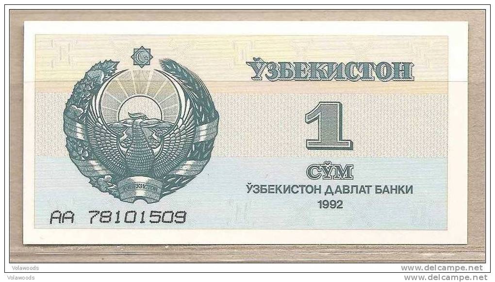 Uzbekistan - Banconota Non Circolata FdS Da 1 Som P-61a.2 - 1992 #19 - Uzbekistán
