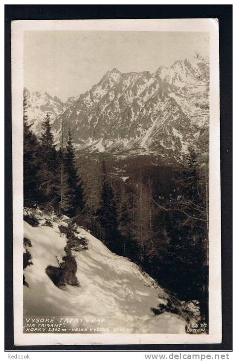 RB 916 -1927 Real Photo Slovakia Czechoslovakia Postcard - Vysoke Tatry - 1.20 Kr Rate To Hannover - Slovakia