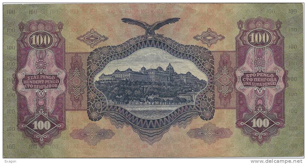 N 1 BANCONOTA  Da  100  SZAZ  PENCO´   -  UNGHERA  -  Anno1930. - Hungary