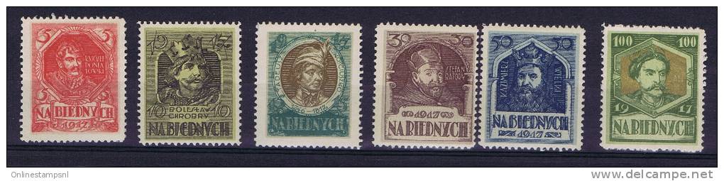 Poland: 1917, Nabiednych Stamps, MH/* - Nuevos