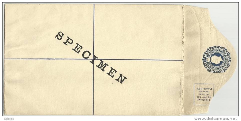 Cyprus 1900 Postal Stationery Envelope Recommandée - SPECIMEN - Registered Cover - Chypre (...-1960)