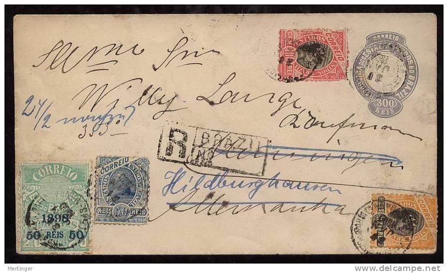 Brazil Brasilien 1900 MADRUGADA Registered Cover To Germany - Briefe U. Dokumente