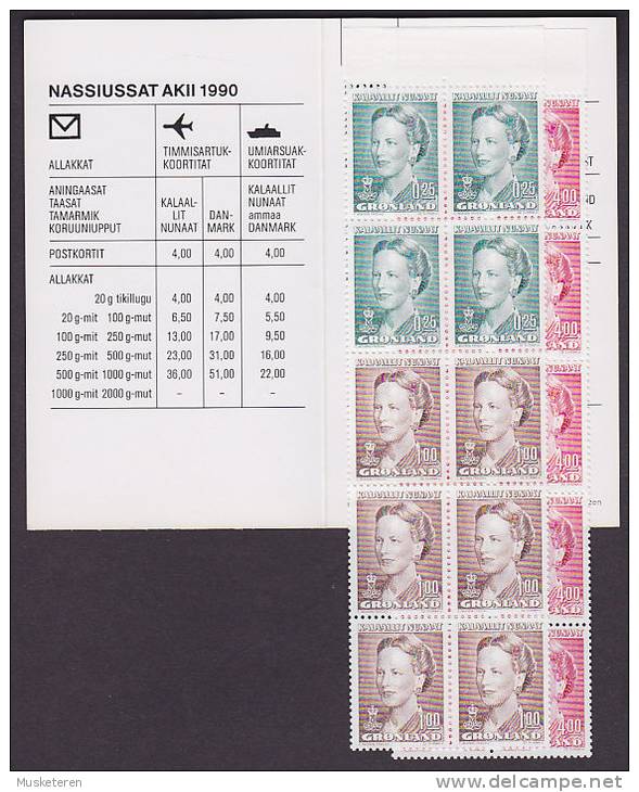 Greenland 1990 MH-MiNr. 2 Königin Queen Margrethe (Cz. Slania) Markenheftchen Booklet (2 Scans) MNH** - Libretti