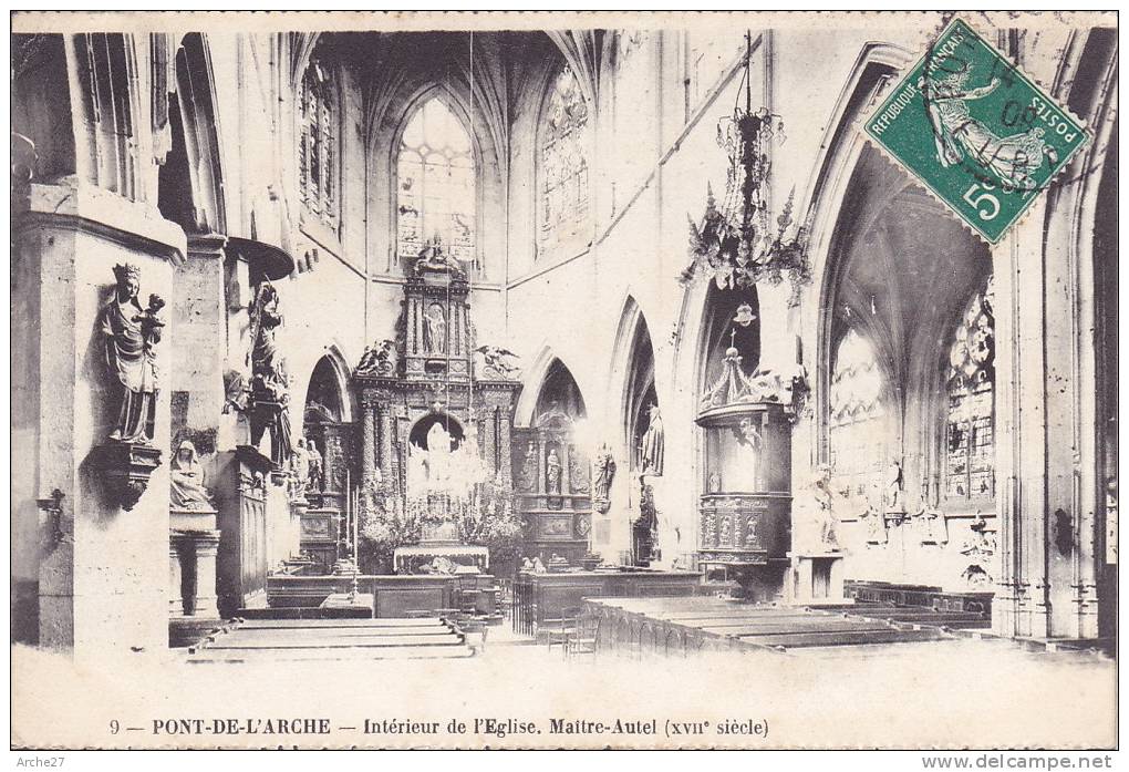 CPA - 27 - PONT DE L'ARCHE - Intérieur De L'église - Maitre Autel - 9 - Pont-de-l'Arche