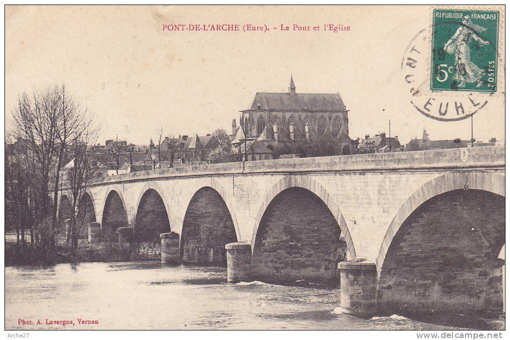 CPA - 27 - PONT DE L'ARCHE - Le Pont Et L'église - Pont-de-l'Arche