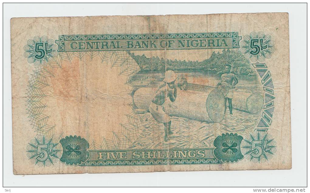 Nigeria 5 Shillings 1968 AVF P 10a  10 A - Nigeria