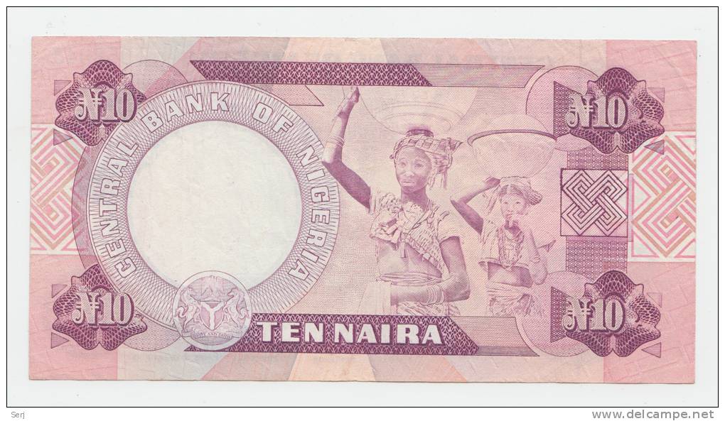 NIGERIA 10 NAIRA 1979-84 VF++ P 21c RARE - Nigeria