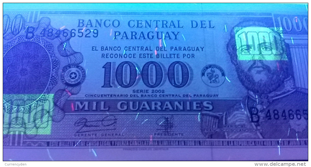 Paraguay P222a, 1000 Guarani, Francisco Solano Lopez / Legislative Bldg - Paraguay