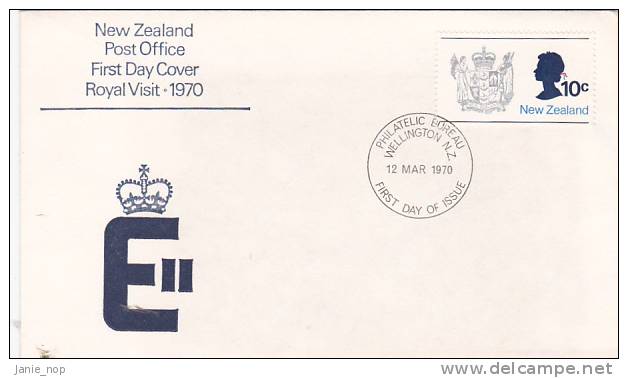 New Zealand 1970 Queen Elizabeth 10c FDC - FDC
