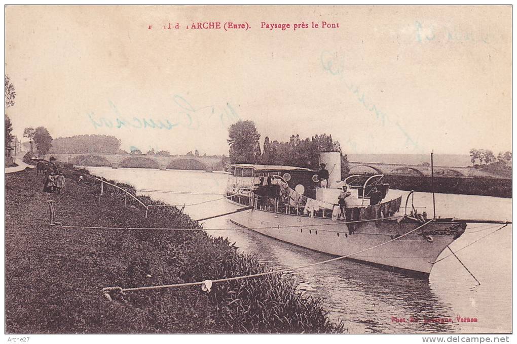 CPA - 27 - PONT DE L'ARCHE - Paysage Près Le Pont - Pont-de-l'Arche