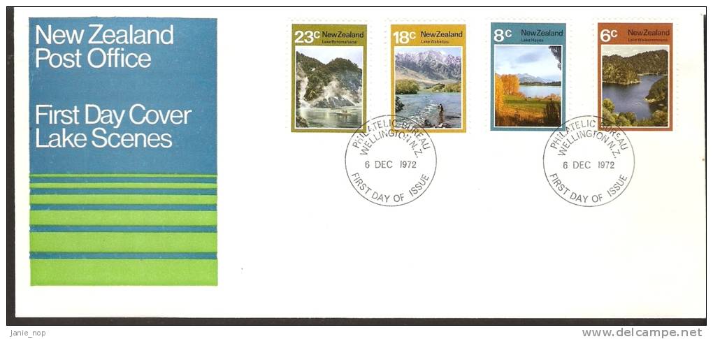 New Zealand 1972 Mountain Lakes FDC - FDC