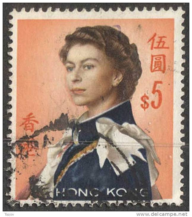 CHINA - HONG KONG -  Queen Elizabeth II. (5 $ Glatt ) - Wmk ?? - Usados