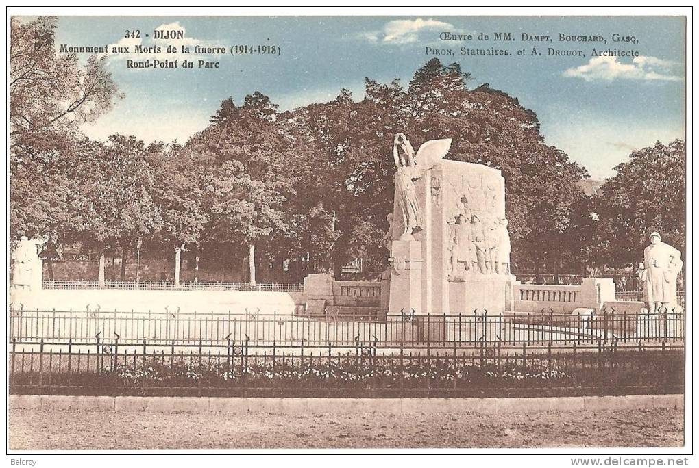 Dépt 21 - DIJON - Monument Aux Morts De La Guerre (1914-1918) - Rond-Point Du Parc - Dijon