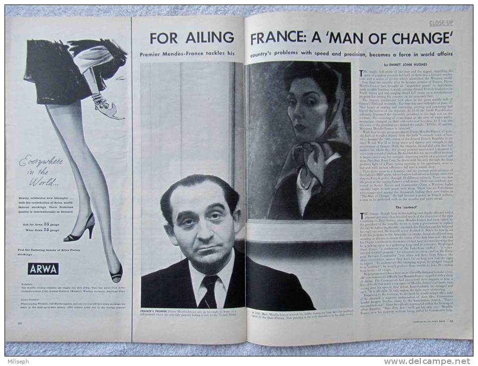 Magazine LIFE - SEPTEMBER 20 , 1954 - INTERNATIONAL EDITION -  Afrique -  Pierre MENDES-FRANCE  (3018) - Nouvelles/ Affaires Courantes