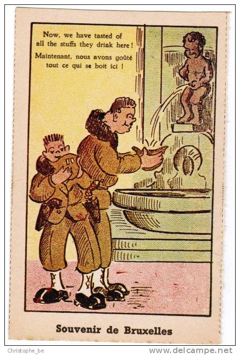 Brussel, Souvenir De Bruxelles, Manneken Pis, Ed Roberty. Humoristisch, Humouristique (pk8579) - Personaggi Famosi