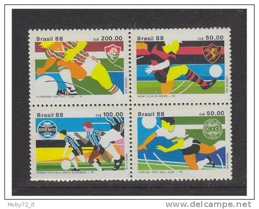 Brasile - 1988 - Nuovo - Calcio - Mi N. 2264/67 - Ungebraucht