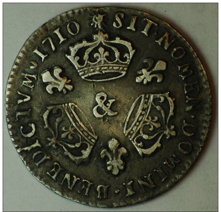 LOUIS XIV : DOUZIEME D´ECU (1/12e) ARGENT (2.95 Grammes) 1710 & AIX EN PROVENCE TTB+ - 1643-1715 Luigi XIV El Re Sole