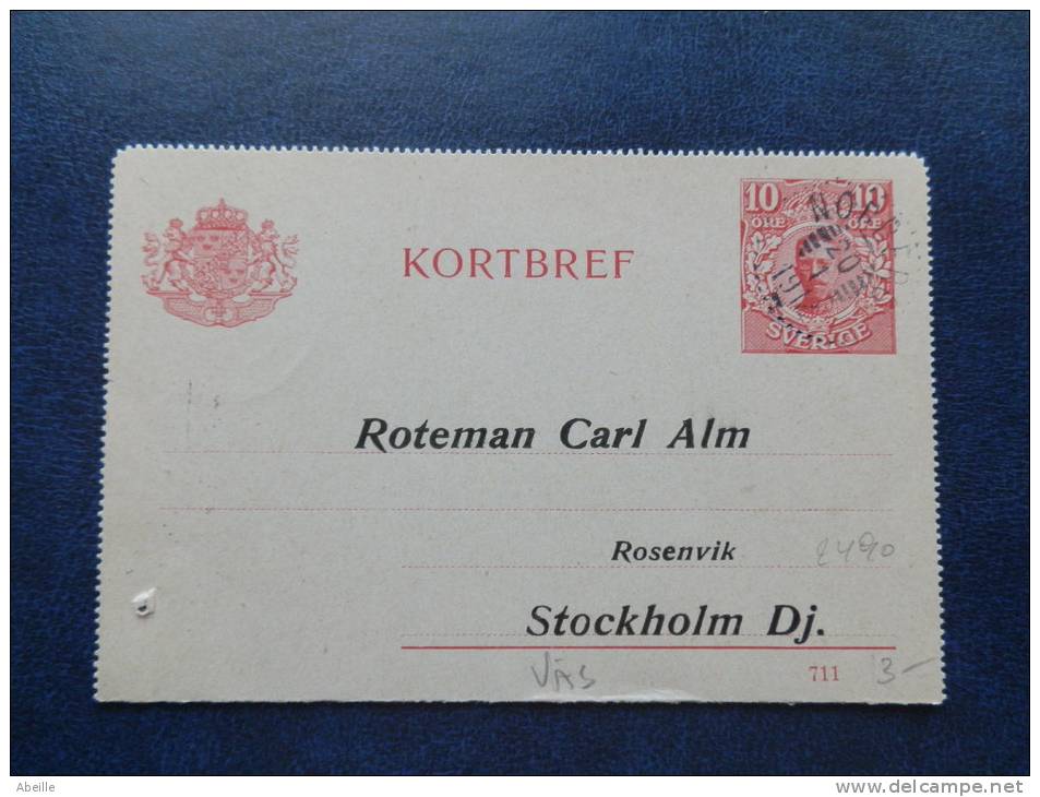 A2490   1912  KORTBREF - Postal Stationery