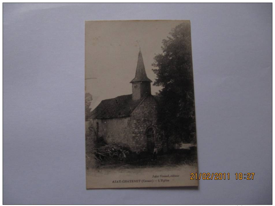 CPA De  AZAT - CHATENET  ( 23 )   L ' église   ( E)     (  DOCBI346 ) - Other & Unclassified