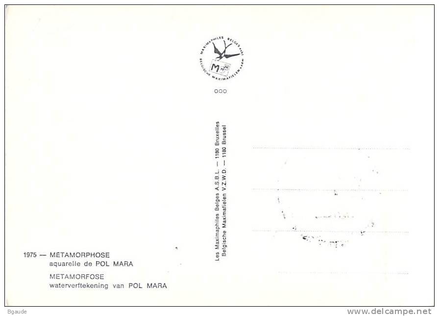 BELGIQUE CARTE MAXIMUM NUM.YVERT 1766 PEINTURE  POL MARA - 1971-1980