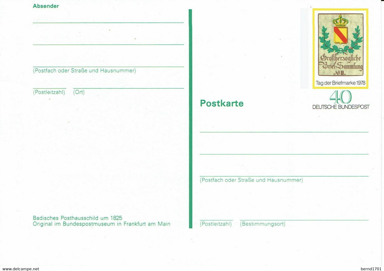 Germany - Ganzsache Postkarte Ungebraucht / Posatcard Mint (1945) - Cartes Postales - Neuves