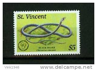 St.Vincent 1989,1V,snake,slang,schlange,serpent, MNH/Postfris(D1519) - Serpents