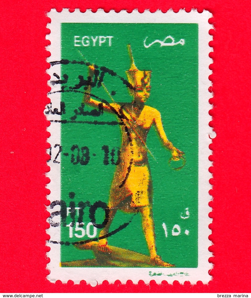 EGITTO - Usato - 2002 - Archeologia - Statua Del Re Tutankhamen - 150 - Oblitérés