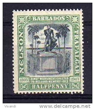 Barbados - 1906 - ½d Nelson Centenary - MH - Barbados (...-1966)