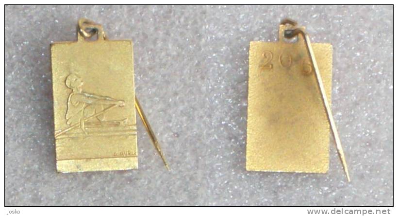 ROWING - FRANCE VINTAGE MEDAL (Aviron Medaille) SIGNED A.AUGIS - NUMBERED Badge Pin Rudersport Rudern Remare Canottaggio - Canottaggio