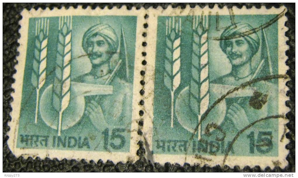 India 1980 Agriculture Wheat 15 X2 - Used - Gebruikt