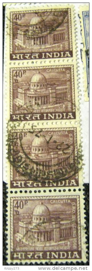 India 1965 Calcutta GPO Building 40p X4 - Used - Oblitérés