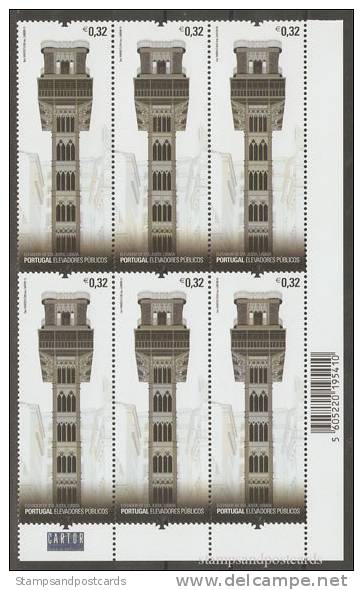 Portugal 2010 Ascenseur De Santa Justa X 6 Eiffel ** Portugal Santa Justa Elevator X 6 ** - Unused Stamps