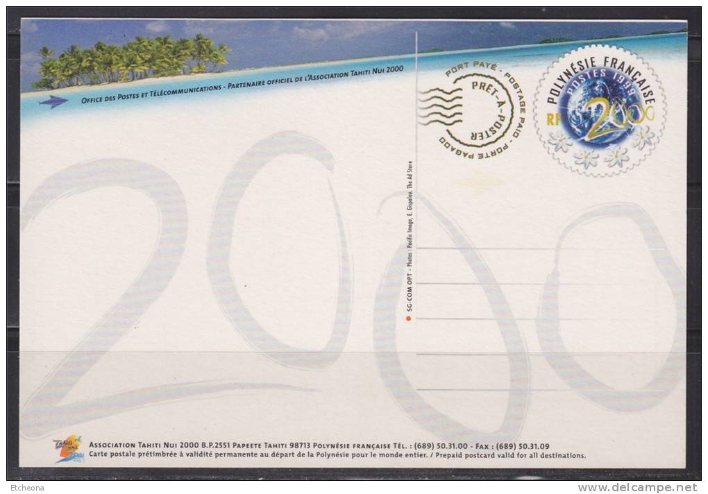 = Carte Prêt à Poster Tahiti Nui Fêtons Le Monde 1999-2000 Ensemble D'un Siècle à L'autre - Prêt-à-poster