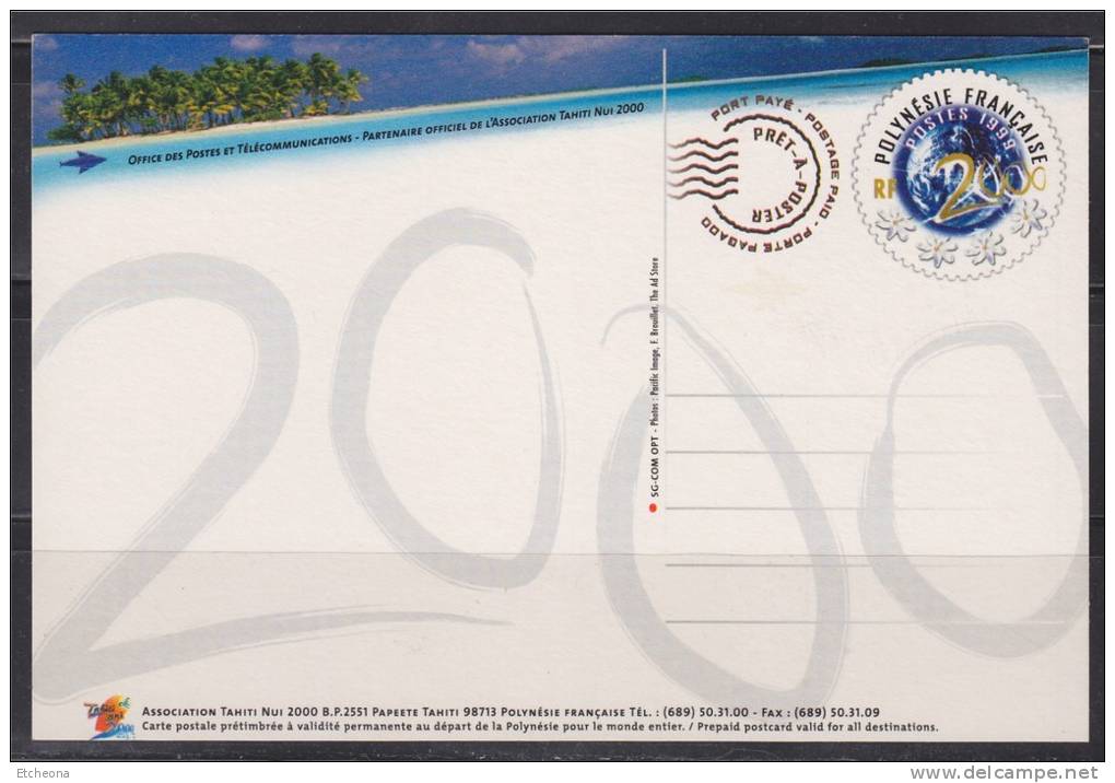 = Carte Prêt à Poster Tahiti Nui Fêtons Le Monde 1999-2000 Ensemble D'un Siècle à L'autre - Prêt-à-poster