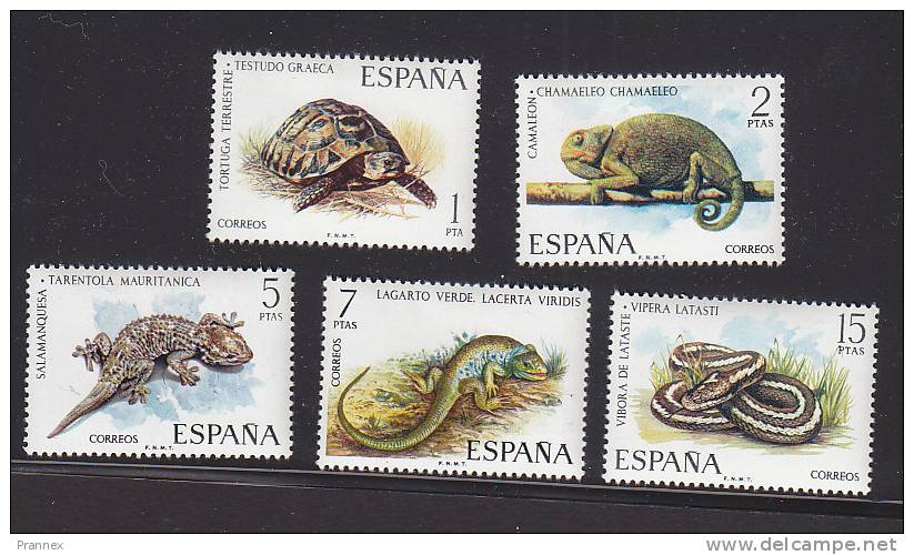 Spain, Scott #1819-1823, Mint Never Hinged, Animals, Issued 1974 - Ungebraucht