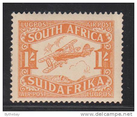 South Africa MH Scott #C6 1sh Biplane In Flight - Luchtpost