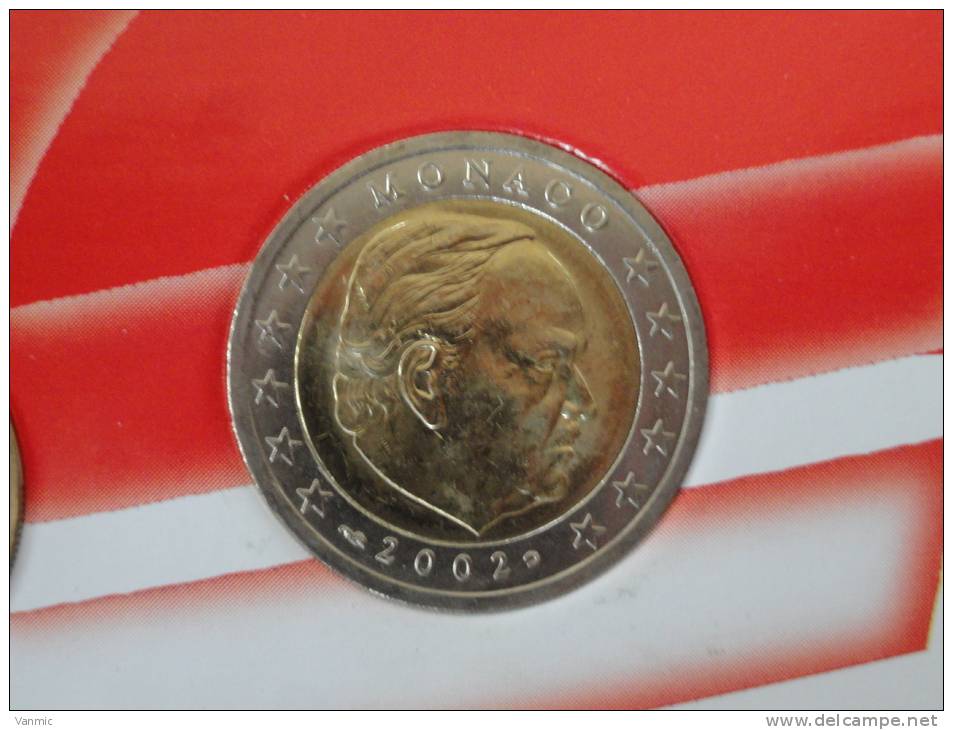 2002 - 2 Euro Euros Monaco Issue Du Coffret - Monaco