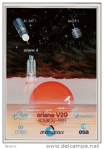 ARIANE V29 - Kourou 1989 - Autocollant TBon Etat (voir Scan) - Autocollants