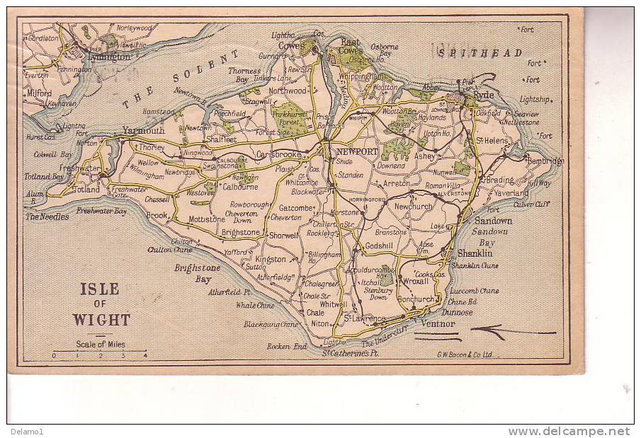 Cart. Colori   Isle Of  Wight(  R.Unito) - Sonstige & Ohne Zuordnung