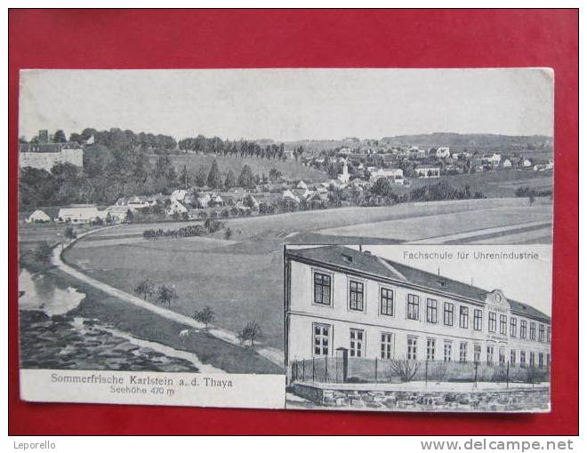 AK KARLSTEIN A.d.Thaya WT Schule 1921 //  D*6599 - Waidhofen An Der Thaya