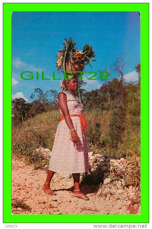 HAITI - VEGETABLE VENDOR ON WAY TO PORT-AU-PRINCE MARKET - - Haïti